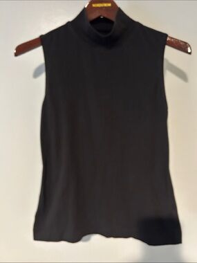 Athleta Black Sleeveless Mock Neck Tank